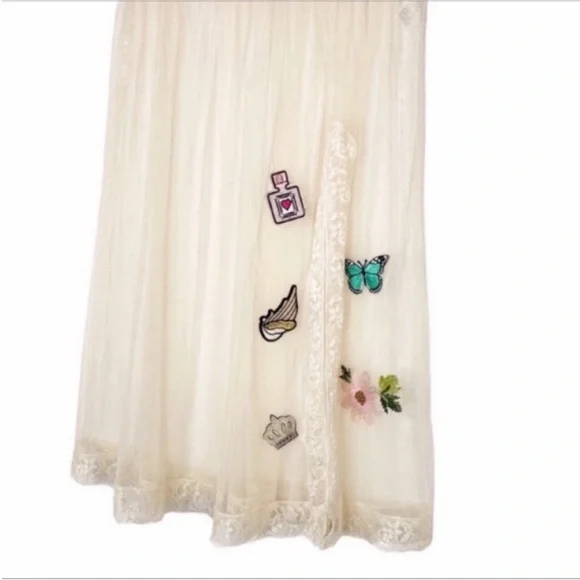 EASEL ballet-inspired patches sheer skirt S - Picture 5 of 8